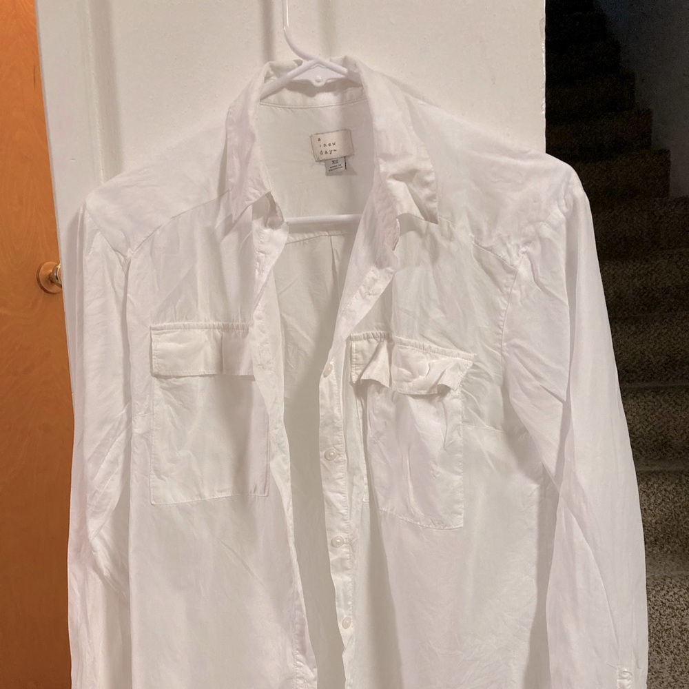 White New Day Button Down Shirt